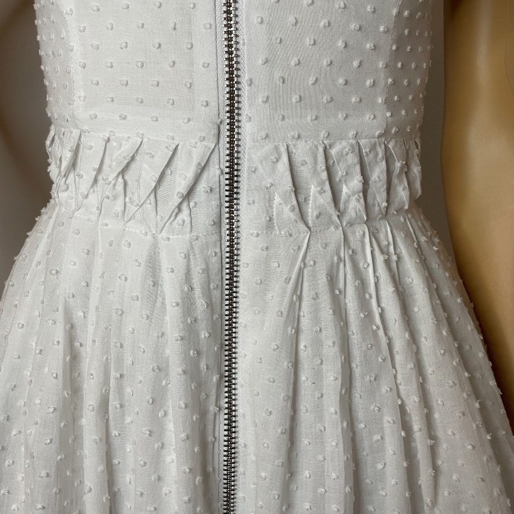 ❌ SOLD! Topshop white zipper up skater dress - Picture 4 of 14